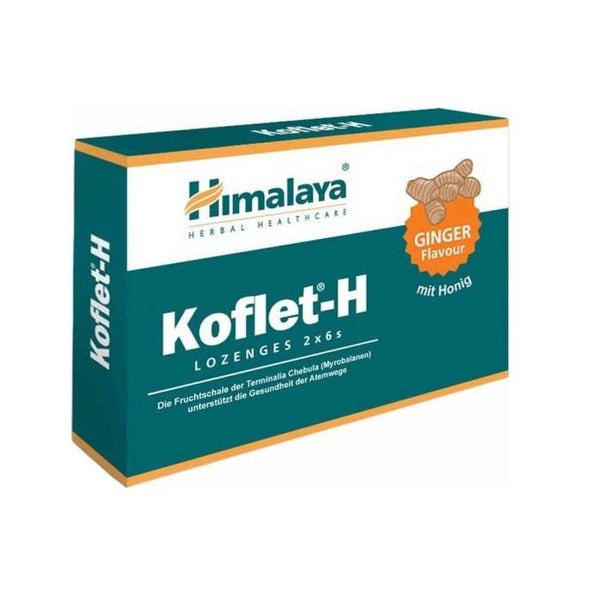 Himalaya KOFLET-H  Ginger Flavour  Throat Lozenges - 12