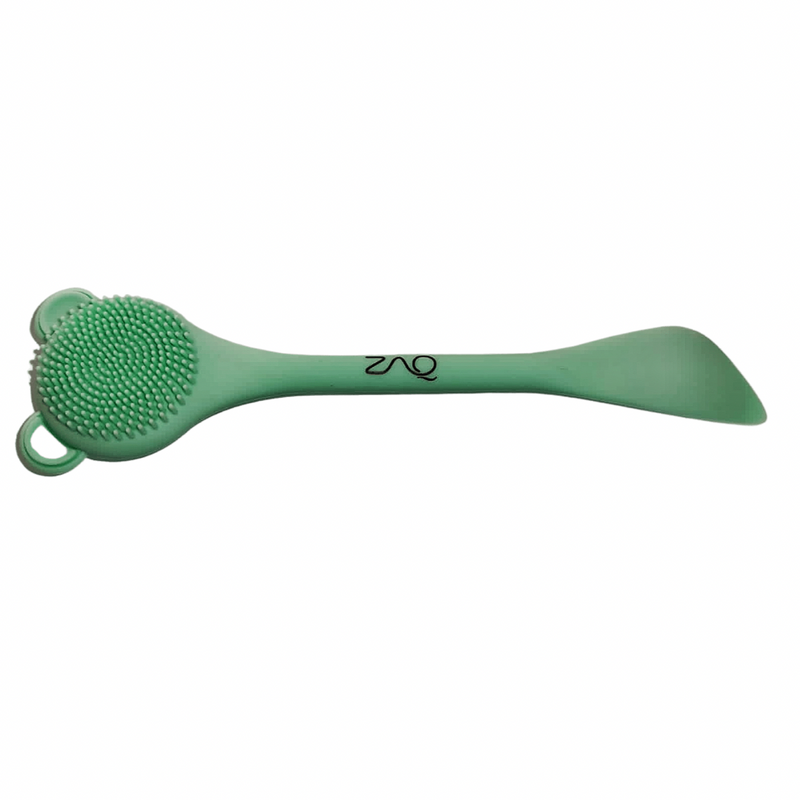 Hugz Silicone Cleansing Brush and Spatula Applicator Green